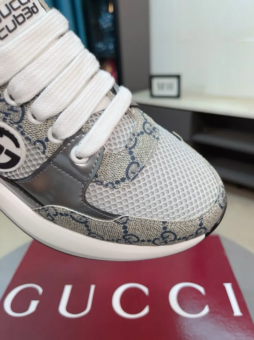 Men's shoes 💰440🌹🌹GUCCI [Gucci] New high-end brand of men's shoes, the latest fashionable casual men's shoes, trendy and versatile style, relaxed and sporty style, uppers imported from Italy, first-layer cowhide, genuine leather lining and ultra-fine workmanship. Original personalized fashionable rubber wear-resistant outsole, light and comfortable on the foot, size 38-44